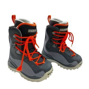 Salomon Talapus Snowboard Boots Kids 3 Black Thermicfit Insulated Winter Travel